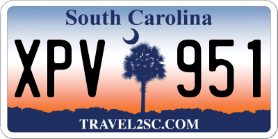 SC license plate XPV951