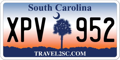 SC license plate XPV952
