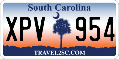 SC license plate XPV954