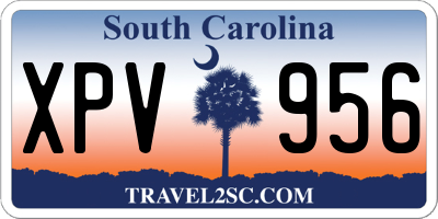 SC license plate XPV956