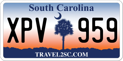 SC license plate XPV959
