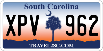 SC license plate XPV962