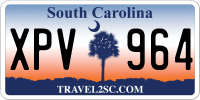 SC license plate XPV964