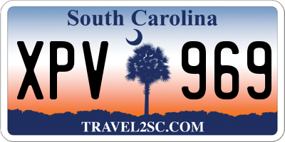 SC license plate XPV969