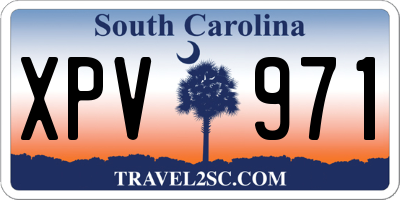 SC license plate XPV971