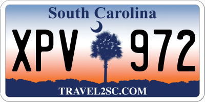 SC license plate XPV972