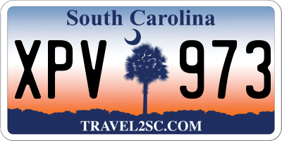 SC license plate XPV973