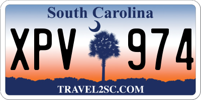 SC license plate XPV974