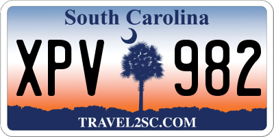 SC license plate XPV982
