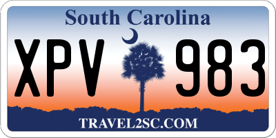 SC license plate XPV983