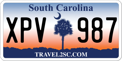 SC license plate XPV987