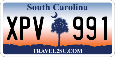 SC license plate XPV991