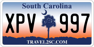 SC license plate XPV997