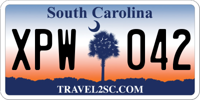 SC license plate XPW042