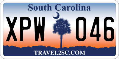SC license plate XPW046