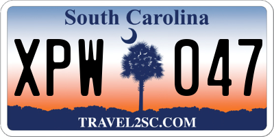 SC license plate XPW047