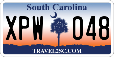 SC license plate XPW048