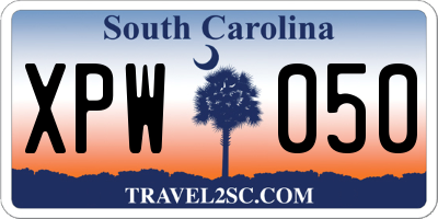 SC license plate XPW050