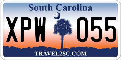 SC license plate XPW055