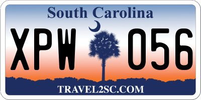 SC license plate XPW056