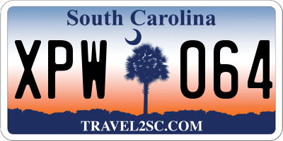 SC license plate XPW064