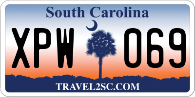 SC license plate XPW069