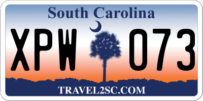 SC license plate XPW073