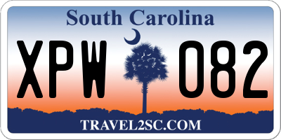 SC license plate XPW082