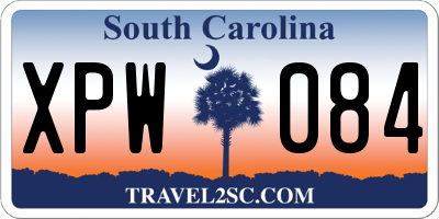 SC license plate XPW084
