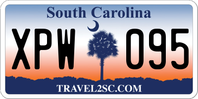 SC license plate XPW095