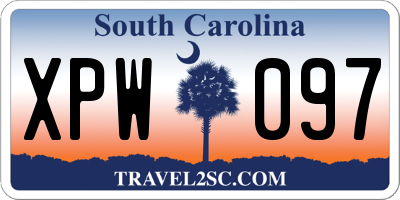 SC license plate XPW097