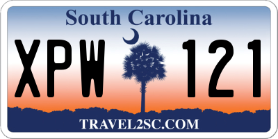 SC license plate XPW121