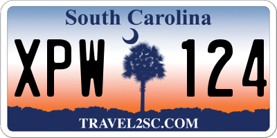 SC license plate XPW124