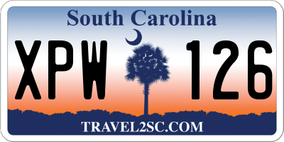 SC license plate XPW126