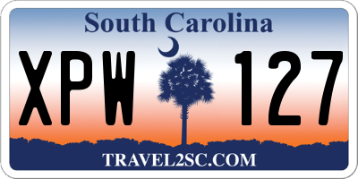 SC license plate XPW127