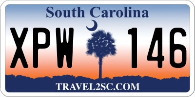 SC license plate XPW146