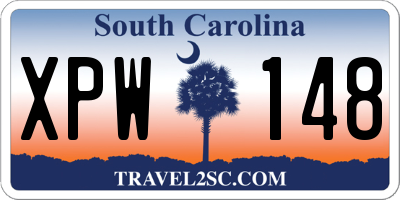 SC license plate XPW148