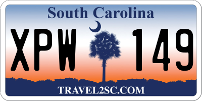 SC license plate XPW149