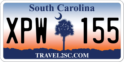 SC license plate XPW155
