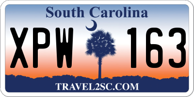 SC license plate XPW163