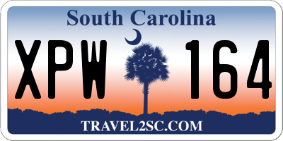 SC license plate XPW164