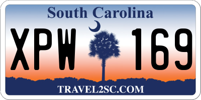 SC license plate XPW169
