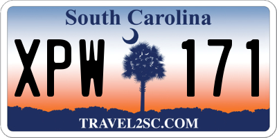 SC license plate XPW171