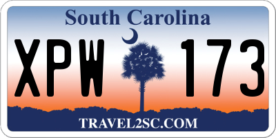 SC license plate XPW173