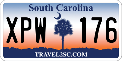 SC license plate XPW176