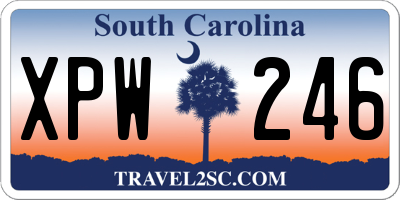 SC license plate XPW246