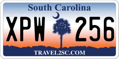 SC license plate XPW256
