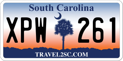 SC license plate XPW261