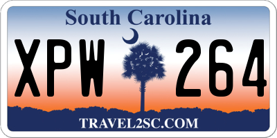 SC license plate XPW264