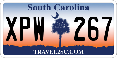 SC license plate XPW267